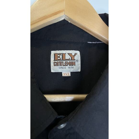 Vtg Ely Cattleman Pearl Snap Bald Eagle Western American Flag Patriotic Mens 3XL - Picture 5 of 6